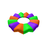 Halloween Clown Collar (Green Purple Orange)