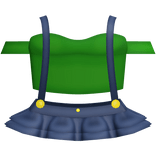halloween costume | green cartoon sister overalls