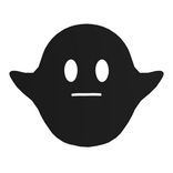 Halloween Cute Anime Ghost Pet (Black & White) [L]