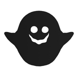 Halloween Cute Anime Ghost Pet (Black & White) [L]