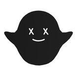 Halloween Cute Anime Ghost Pet (Black & White) [L]