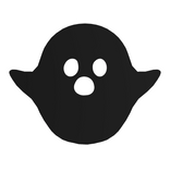 Halloween Cute Anime Ghost Pet (Black & White) [L]