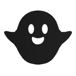 Halloween Cute Anime Ghost Pet (Black & White) [L]