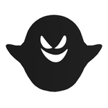 Halloween Cute Anime Ghost Pet (Black & White) [L]