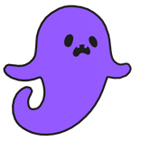 Halloween Cute Anime Ghost Pet (Black Purple) [L]