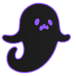 Halloween Cute Anime Ghost Pet (Black Purple) [L]