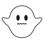 Halloween Cute Anime Ghost Pet (White & Black) [L]