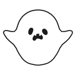 Halloween Cute Anime Ghost Pet (White & Black) [L]