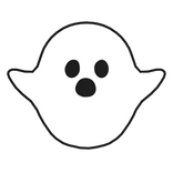 Halloween Cute Anime Ghost Pet (White & Black) [L]