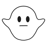 Halloween Cute Anime Ghost Pet (White & Black) [L]