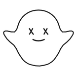 Halloween Cute Anime Ghost Pet (White & Black) [L]