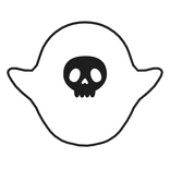 Halloween Cute Anime Ghost Pet (White & Black) [L]