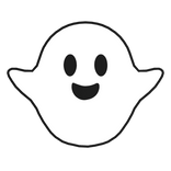 Halloween Cute Anime Ghost Pet (White & Black) [L]