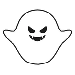 Halloween Cute Anime Ghost Pet (White & Black) [L]