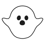 Halloween Cute Anime Ghost Pet (White & Black) [L]