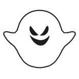 Halloween Cute Anime Ghost Pet (White & Black) [L]