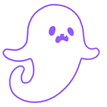 Halloween Cute Anime Ghost Pet (White Purple) [L]