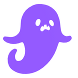 Halloween Cute Anime Ghost Pet (White Purple) [L]
