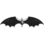 Halloween Gemstone Bat Wings (Black)