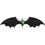Halloween Gemstone Bat Wings (Green)