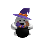 Halloween Ghost with Candy Cauldron
