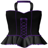 Halloween Goth Witch Corset Dress Lace Up (Purple)