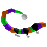 Halloween Jester Tail (Green Purple Orange)