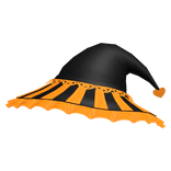 🐈‍⬛Halloween Lace Witch Hat in Black & Orange