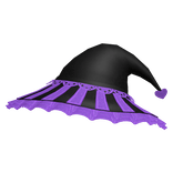 🐈‍⬛Halloween Lace Witch Hat in Black & Purple