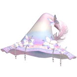 Halloween Magical Witch Hat Flowers Pastel Rainbow