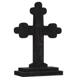 halloween old scary cracked stone cross tombstone