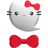 halloween | ghost kitty hairclip