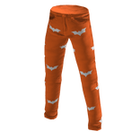 ❄ Halloween Orange White Bats Pants pj pajama