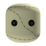 Halloween Patchwork Doll face | Stitched button