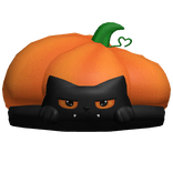 halloween pumpkin cat beret