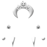 Halloween Pumpkins White Piercing