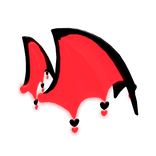 Halloween Red Demon Wings (Glowing Emissive)