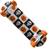 Halloween Skateboard - Pumpkin Skull Checkered