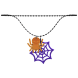 Halloween Spider Necklace (Orange & Purple)
