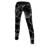 Halloween Spider Web Pants Pumpkin Black White