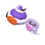 halloween spooky ghost with macaroons