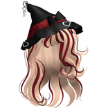 halloween swirly witch hair - blonde and red