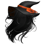 Halloween Witchy Windy Anime Hair in Black