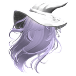 Halloween Witchy Windy Anime Hair in Lavender