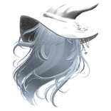 Halloween Witchy Windy Anime Hair in Sky Blue