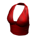 Halter Neck Top Red Hem Baddie Knot Tee Shirt Y2K