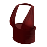 Halter Neck Top Red Hem Baddie Knot Tee Shirt Y2K