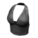 Halter Neck Top Silver Hem Baddie Knot Tee Shirt