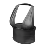 Halter Neck Top Silver Hem Baddie Knot Tee Shirt