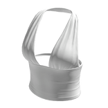 Halter Neck Top White Hem Baddie Knot Tee Shirt